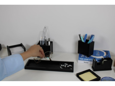 WEDO Plumier 'black office', 2 compartiments, noir