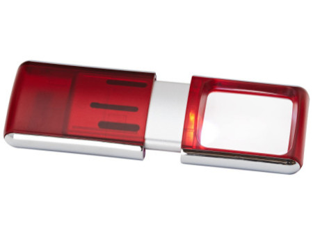 WEDO Loupe rectangulaire avec éclairage LED, couleur: rouge