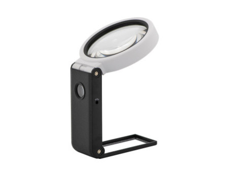 WEDO Loupe UV avec lumière LED et pied pliable, noir/blanc