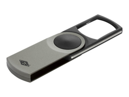 WEDO Loupe rectangulaire SWING-IT à LED, argent métallique