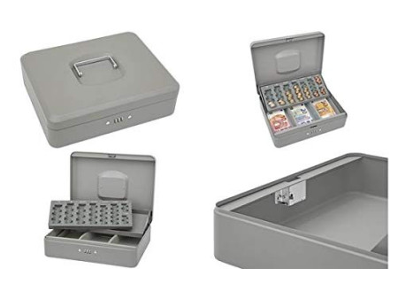 WEDO Caisse à monnaie standard, serrure à combinaison, gris