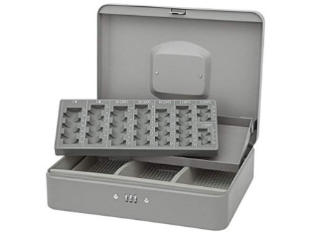 WEDO Caisse à monnaie standard, serrure à combinaison, gris