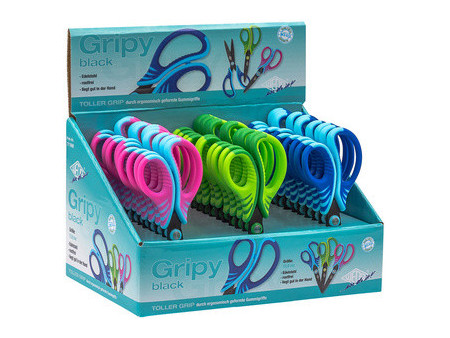 WEDO Ciseaux Gripy, pointus, (L)130 mm, présentoir de 30