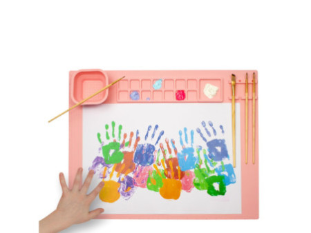 WEDO Tapis de peinture en silicone, rose