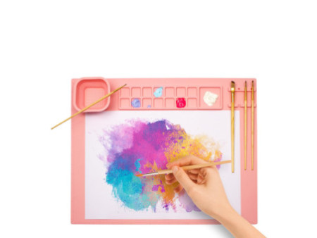 WEDO Tapis de peinture en silicone, rose