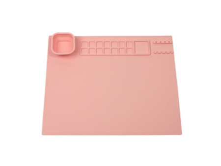 WEDO Tapis de peinture en silicone, rose