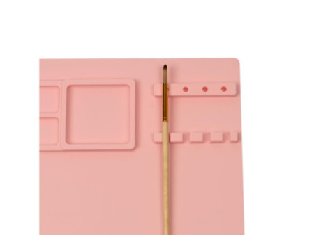 WEDO Tapis de peinture en silicone, rose