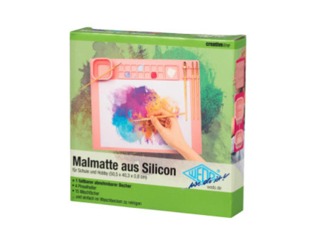 WEDO Tapis de peinture en silicone, rose