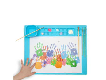 WEDO Tapis de peinture en silicone, bleu clair