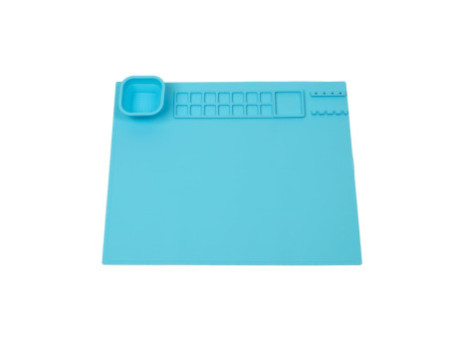 WEDO Tapis de peinture en silicone, bleu clair