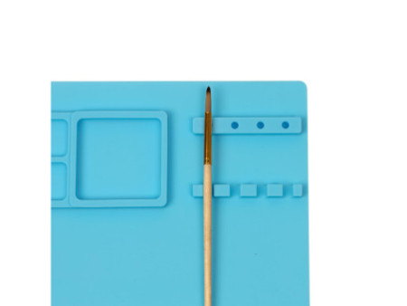 WEDO Tapis de peinture en silicone, bleu clair