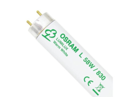 LEDVANCE Tube fluorescent LUMILUX T8, 58 Watt, G13 (830)