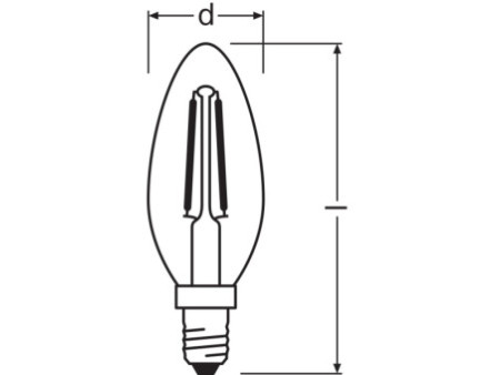 LEDVANCE Ampoule LED CLASSIC B, 2,5 Watt, E14