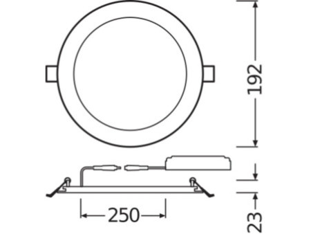 LEDVANCE Lampe LED encastrée DOWNLIGHT SLIM ALU, 17W, 4000K