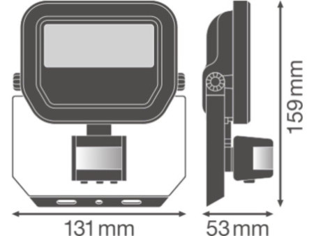 LEDVANCE Projecteur LED FLOODLIGHT SENSOR, 8 W, 3000K BK