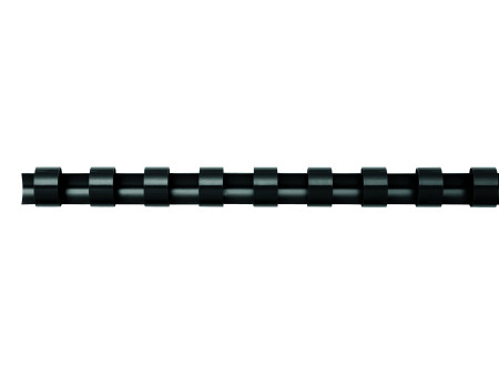 Fellowes Peigne à relier en plastique, A4, 10 mm, noir