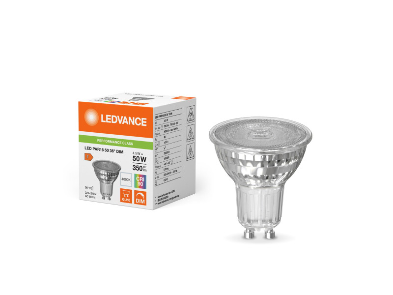 LEDVANCE Ampoule LED PAR16 DIM, 4,5 watt, GU10 (940)