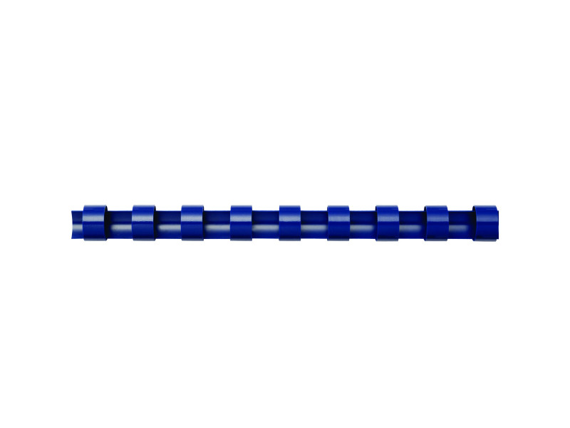 Fellowes Peigne à relier en plastique, rond, 12mm, bleu