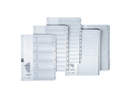 PAGNA Intercalaires, carton, chiffres 1 - 5, A4, 5 touches
