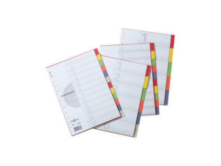 PAGNA Intercalaires en carton, A4, 10 touches, 5 couleurs