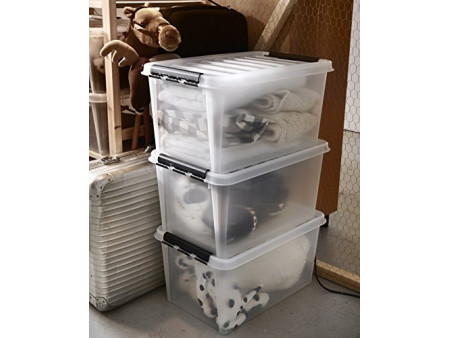 SmartStore Boîte de rangement CLASSIC 66 L, clips: noir