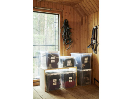 SmartStore Boîte de rangement CLASSIC 66 L, clips: blanc