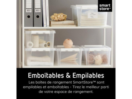 SmartStore Boîte de rangement CLASSIC 14 L + inserts, blanc