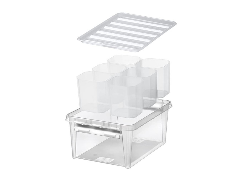 SmartStore Boîte de rangement CLASSIC 14 L + inserts, noir