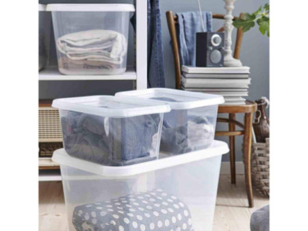 SmartStore Boîte de rangement BASIC M, 25 L, transparent