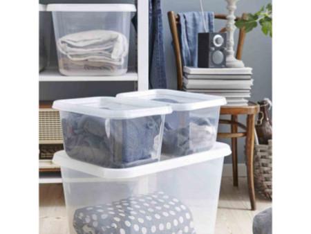 SmartStore Boîte de rangement BASIC L, 44 L, transparent
