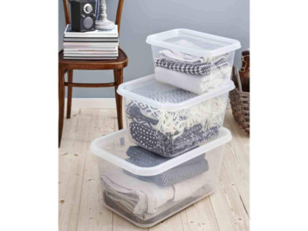 SmartStore Boîte de rangement BASIC XL, 60 L, transparent