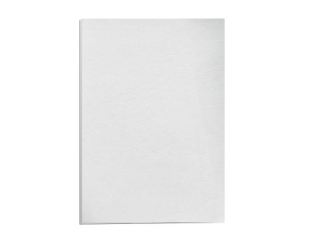 Fellowes Couverture pour reliure Delta, grain cuir, blanc