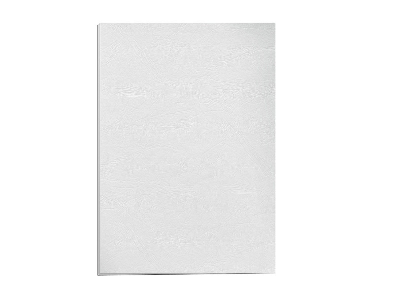 Fellowes Couverture pour reliure Delta, grain cuir, blanc