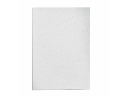 Fellowes Couverture pour reliure Delta, grain cuir, blanc