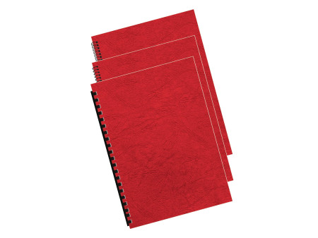 Fellowes Couverture pour reliure Delta, grain cuir, rouge