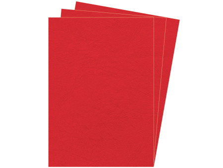 Fellowes Couverture pour reliure Delta, grain cuir, rouge