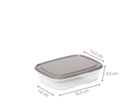 smartstore Boîte de conservation, 0,5 L, gris / transparent