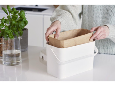 smartstore Poubelle bio 'Collect Biowaste', 5 L, blanc