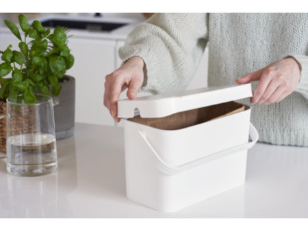 smartstore Poubelle bio 'Collect Biowaste', 5 L, blanc