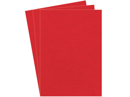 Fellowes Couverture pour reliure Delta, grain cuir, rouge