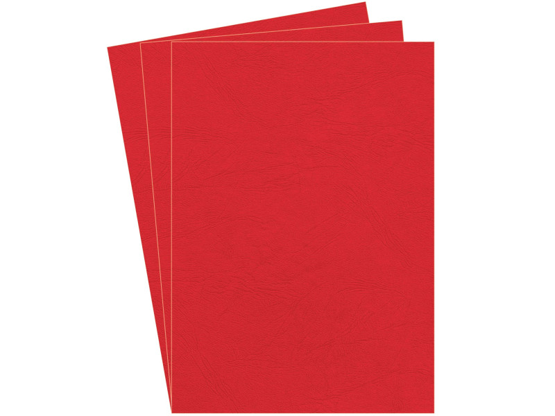 Fellowes Couverture pour reliure Delta, grain cuir, rouge