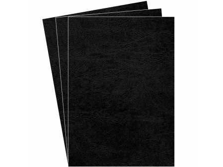 Fellowes Couverture pour reliure Delta, grain cuir, A4, noir
