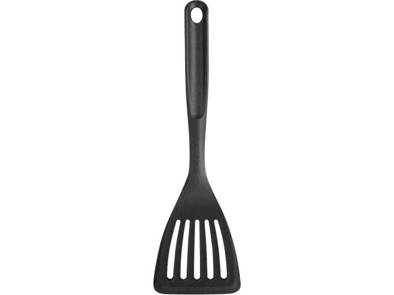 GastroMax Spatule, avec fentes, noir