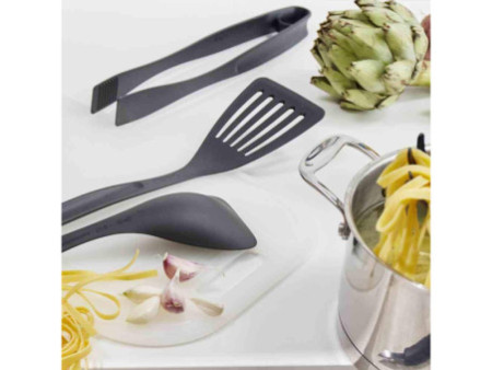 GastroMax Spatule, avec fentes, noir