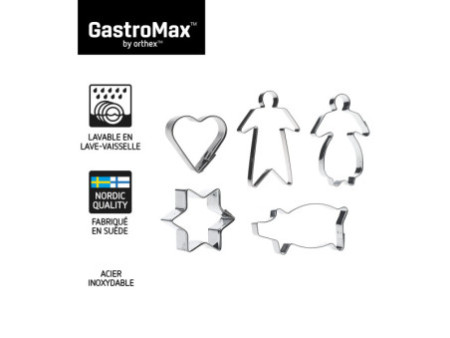 GastroMax Emporte-pièce Tradition, set de 5, inox