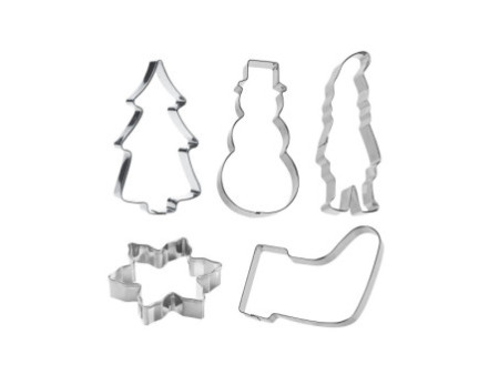 GastroMax Emporte-pièce Noël, set de 5, acier inoxydable