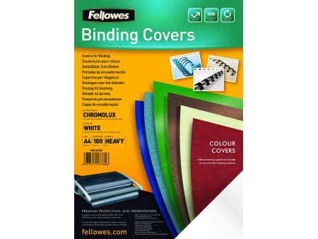 Fellowes Couverture Chromolux, brillante, A4, blanc