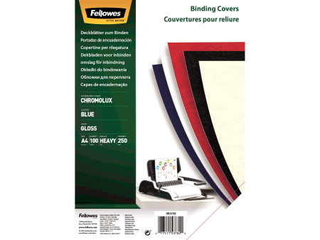 Fellowes Couverture Chromolux, brillante, A4, bleu