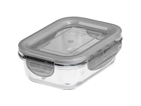 GastroMax Boîte de conservation en verre, 0,25 litre, gris