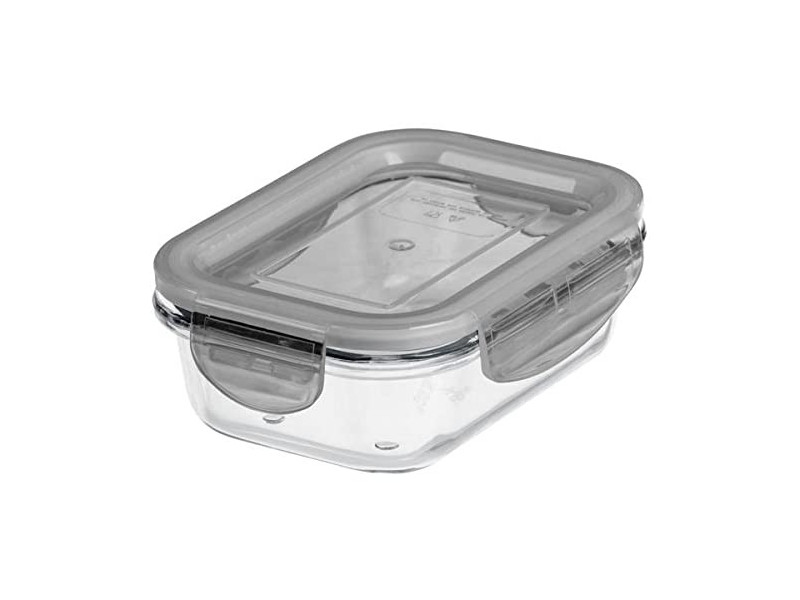 GastroMax Boîte de conservation en verre, 0,25 litre, gris